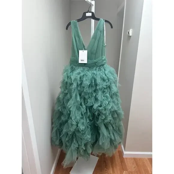 NEW NWT Mac Duggal 20411 Dress Jade Green size 10 - Picture 4 of 8
